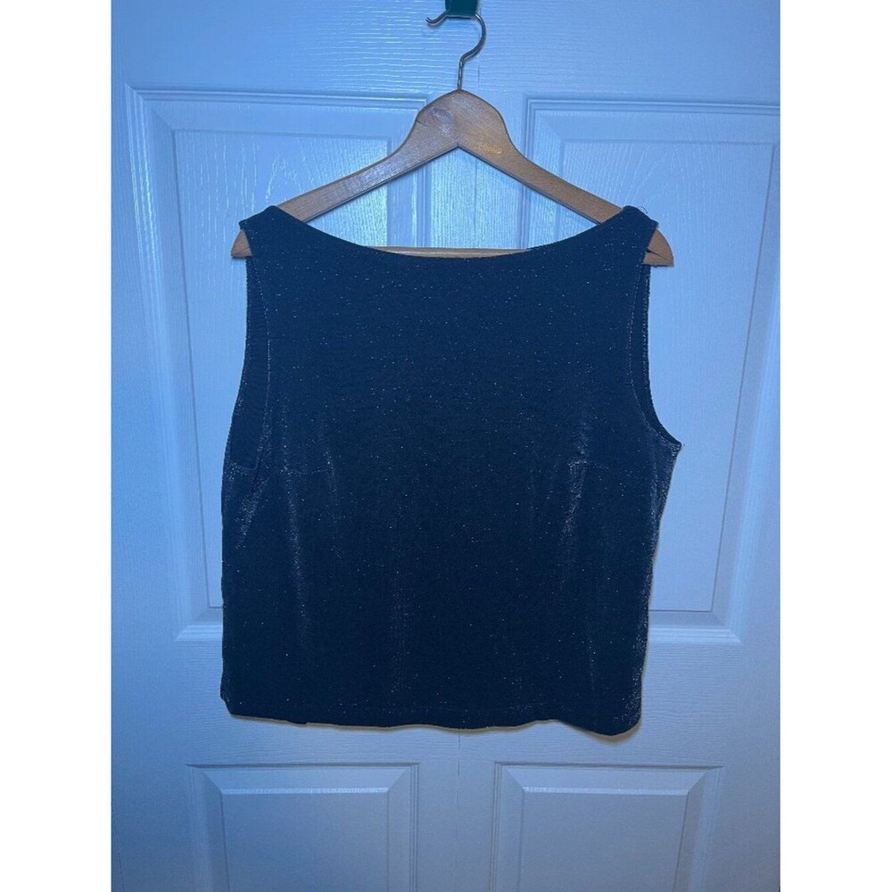 FINTY Naturals Black Shimmer Tank Top 1X Sleeveless